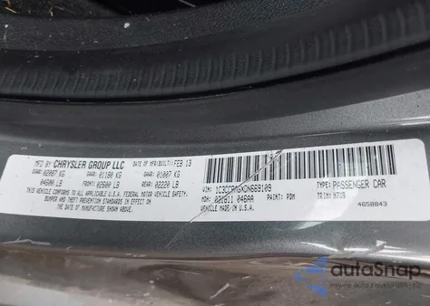 2013 Chrysler 200 Lx из США, поврежденный, VIN 1C3CCBAGXDN669109